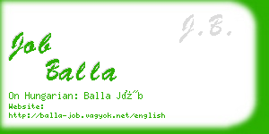 job balla business card